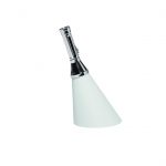 Flash recherargrable lamp metal finish silver