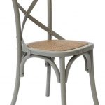 Sedia betulla con paglia grigio